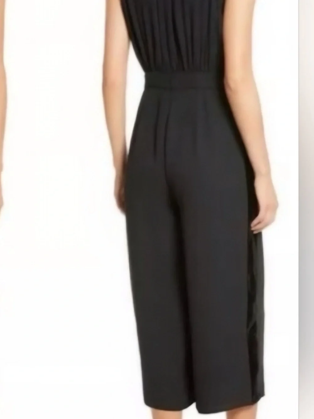 KATE SPADE Sleeveless Bow-Tie Wide-Leg Jumpsuit in Black NWT SIZE 10